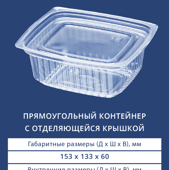 2400/2403 Прямоугольный контейнер с отделяющейся крышкой