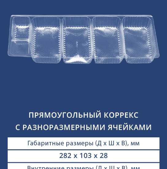 4202 Прямоугольный коррекс с разноразмерными ячейками