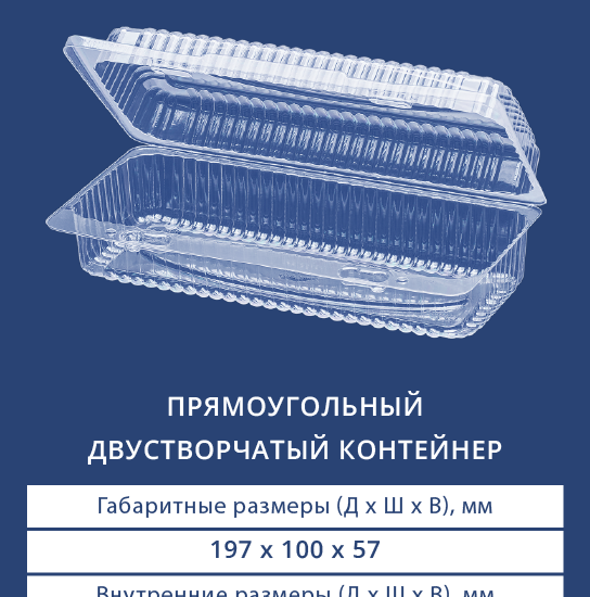 1310 Прямоугольный двустворчатый контейнер