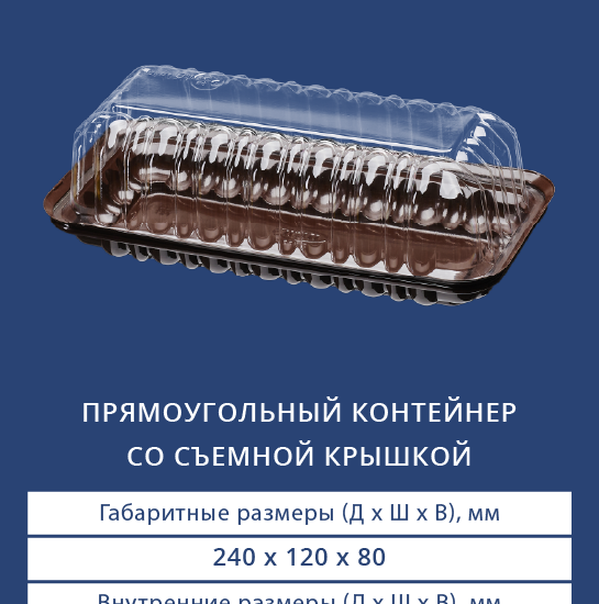 3501/3500 Прямоугольный контейнер со съемной крышкой