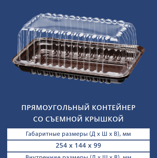 3511/3510 Прямоугольный контейнер со съемной крышкой